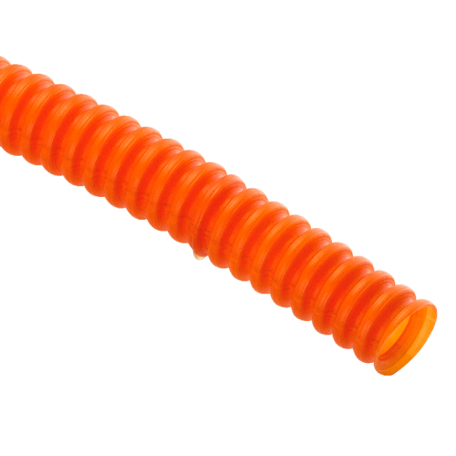 Труба гофрированная ПНД, диаметр 20мм, длина 100м, с зондом, Оранжевая PROxima EKF
