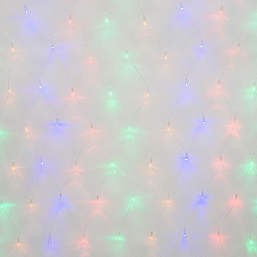 Гирлянда-Сетка светодиодная с эффектом мерцания 96 светодиодов, 1.5х1.5 метра, Разноцветный cвет, IP44 ULD-N1515-96/TTK Multi Uniel Фото №1
