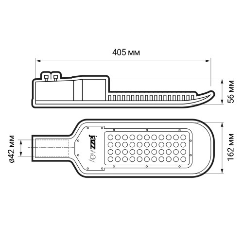 Светильник уличный светодиодный 50Вт, 85-265В, 5000K, IP65 PSL 02 50W JAZZWAY