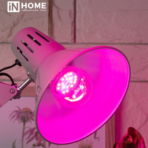 Лампа для растений светодиодная 15Вт, A60, E27, FITO, In Home